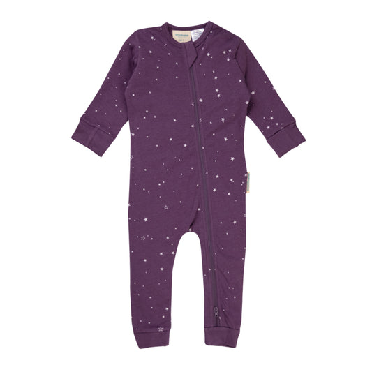 Woolbabe Merino/Organic Cotton PJ Suit - TWILIGHT STARS