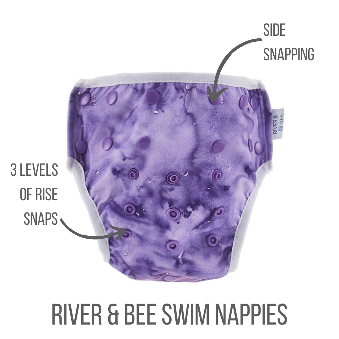 River & Bee Swim Nappy  |  PURPLE HAZE