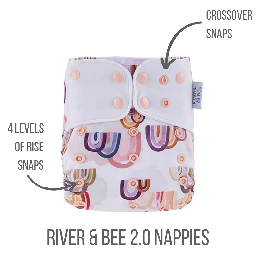 River & Bee 2.0 Nappy | OVER THE RAINBOW