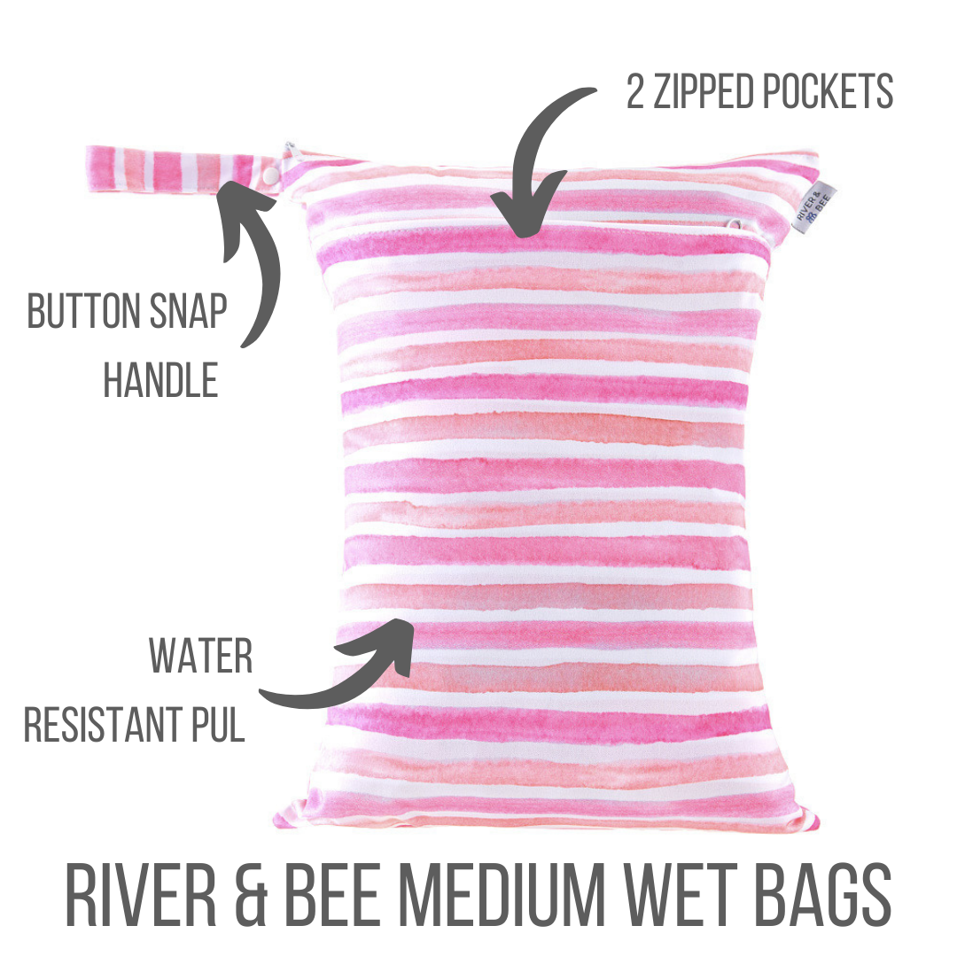 River & Bee Medium Wetbag  |  BLUSH STRIPES
