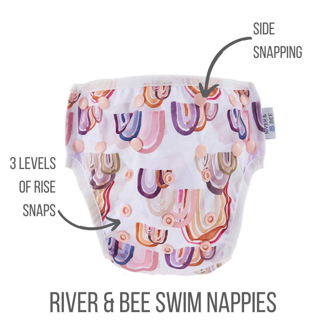 River & Bee Swim Nappy  |  OVER THE RAINBOW